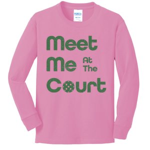 Meet Me At The Court Kids Long Sleeve Shirt