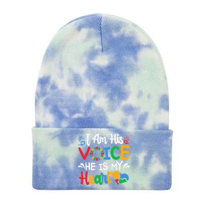 Mom Mama Autistic Autism Awareness Month Tie Dye 12in Knit Beanie