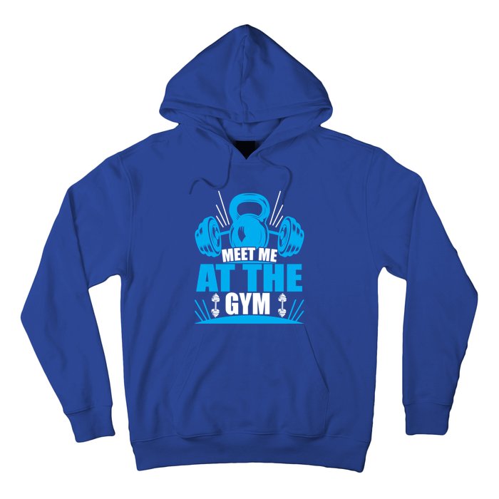 Meet Me At The Gym Barbell Workout Kettlebell Wod Great Gift Hoodie