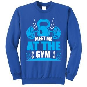 Meet Me At The Gym Barbell Workout Kettlebell Wod Great Gift Sweatshirt