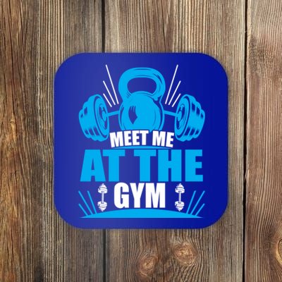 Meet Me At The Gym Barbell Workout Kettlebell Wod Great Gift Coaster