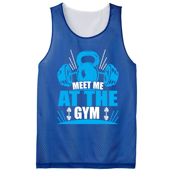 Meet Me At The Gym Barbell Workout Kettlebell Wod Great Gift Mesh Reversible Basketball Jersey Tank