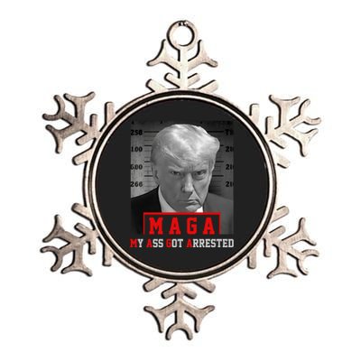 Maga My Ass Got Arrested 2024 Funny AntiTrump Metallic Star Ornament