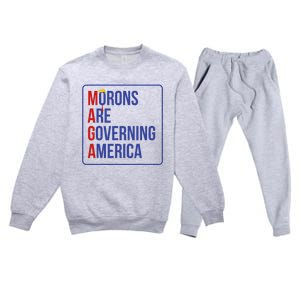 Maga Morons Are Governing America Premium Crewneck Sweatsuit Set