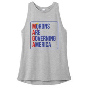 Maga Morons Are Governing America Ladies PosiCharge Tri-Blend Wicking Tank