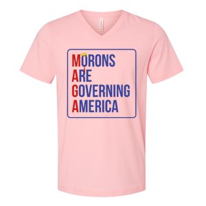 Maga Morons Are Governing America V-Neck T-Shirt