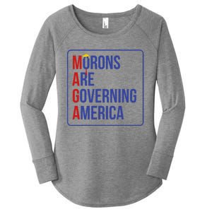 Maga Morons Are Governing America Women's Perfect Tri Tunic Long Sleeve Shirt