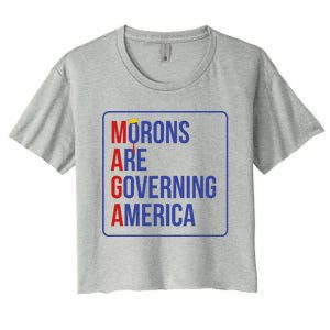 Maga Morons Are Governing America Women's Crop Top Tee