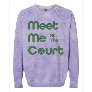 Meet Me At The Court Design Colorblast Crewneck Sweatshirt