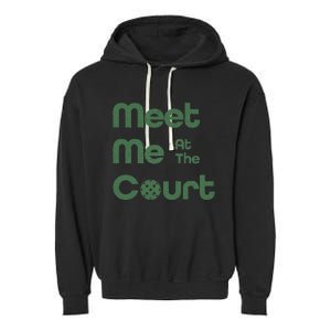 Meet Me At The Court Design Garment-Dyed Fleece Hoodie