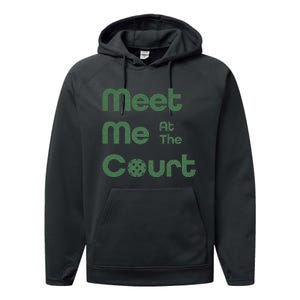 Meet Me At The Court Design Performance Fleece Hoodie