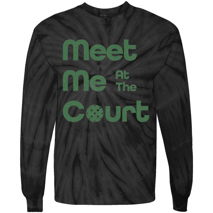 Meet Me At The Court Design Tie-Dye Long Sleeve Shirt