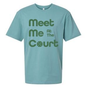 Meet Me At The Court Design Sueded Cloud Jersey T-Shirt