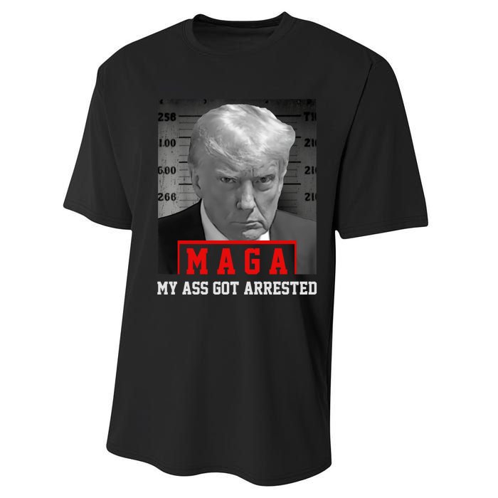 Maga My Ass Got Arrested 2024 Funny AntiTrump Performance Sprint T-Shirt