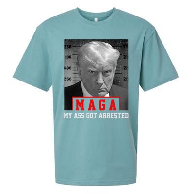 Maga My Ass Got Arrested 2024 Funny AntiTrump Sueded Cloud Jersey T-Shirt