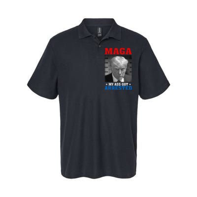 Maga My Ass Got Arrested 2024 Funny AntiTrump Softstyle Adult Sport Polo