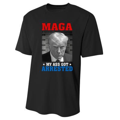 Maga My Ass Got Arrested 2024 Funny AntiTrump Performance Sprint T-Shirt