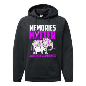 Memories Matter Alzheimer´s Awareness Elephant Performance Fleece Hoodie