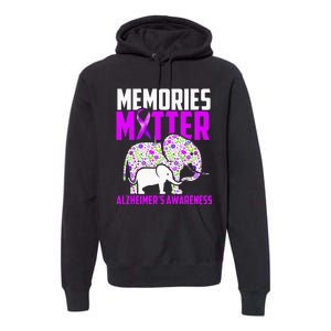 Memories Matter Alzheimer´s Awareness Elephant Premium Hoodie