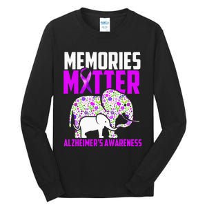 Memories Matter Alzheimer´s Awareness Elephant Tall Long Sleeve T-Shirt