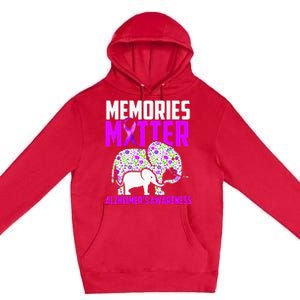 Memories Matter Alzheimer´s Awareness Elephant Premium Pullover Hoodie