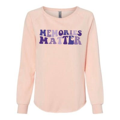 Memory Matters Alzheimer Awareness Ribbon Womens California Wash Sweatshirt