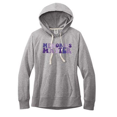 Memory Matters Alzheimer Awareness Ribbon Women's Fleece Hoodie