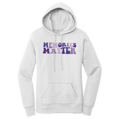 Memory Matters Alzheimer Awareness Ribbon Women's Pullover Hoodie