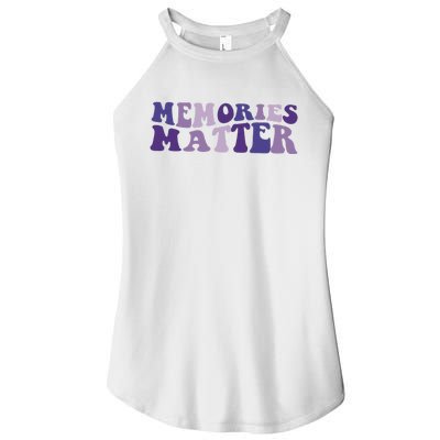 Memory Matters Alzheimer Awareness Ribbon Women’s Perfect Tri Rocker Tank