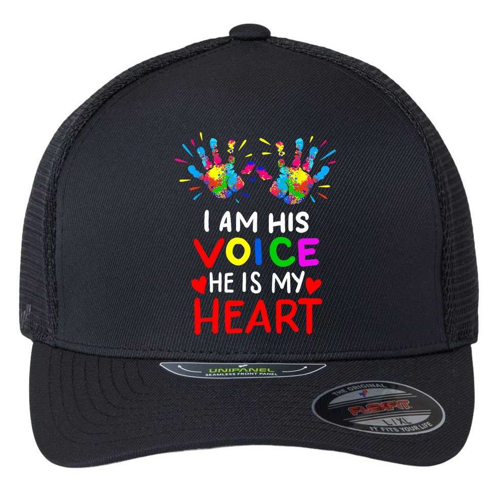 Mom Mama Autistic Autism Awareness Month Gifts Flexfit Unipanel Trucker Cap
