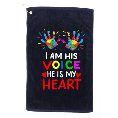 Mom Mama Autistic Autism Awareness Month Gifts Platinum Collection Golf Towel