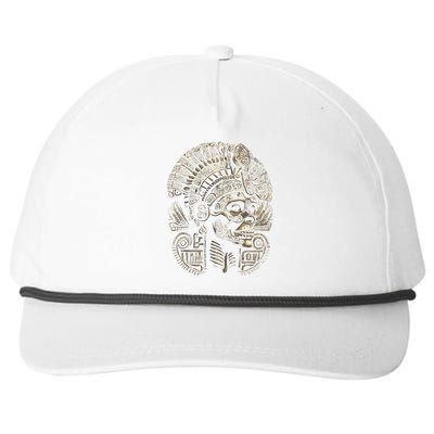 Mexican Mictlantecuhtli Aztec God Of Death Skull Snapback Five-Panel Rope Hat