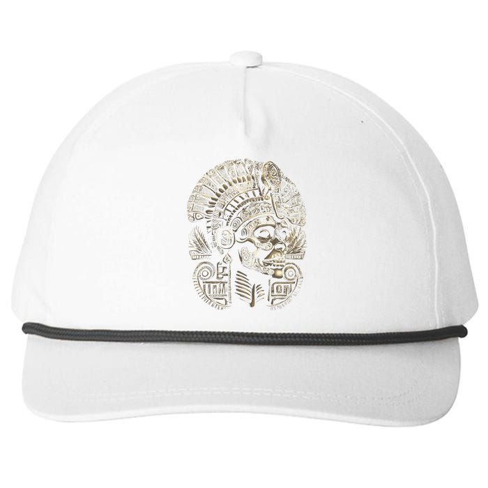 Mexican Mictlantecuhtli Aztec God Of Death Skull Snapback Five-Panel Rope Hat