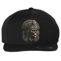 Mexican Mictlantecuhtli Aztec God Of Death Skull Wool Snapback Cap