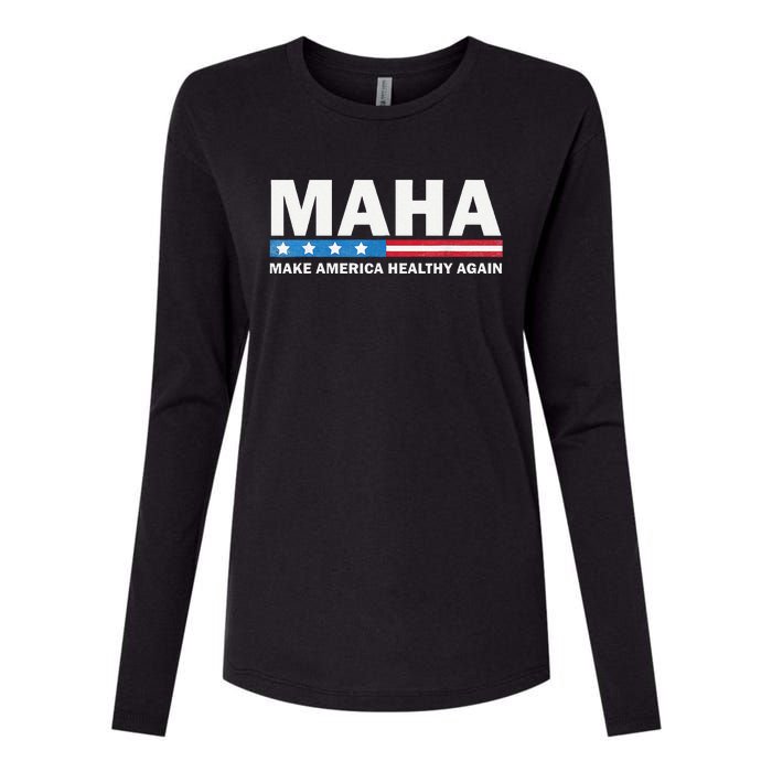 Maha Make America Healthy Again 2024 Us Election Gift Womens Cotton Relaxed Long Sleeve T-Shirt