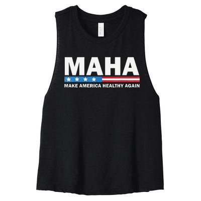 Maha Make America Healthy Again 2024 Us Election Gift Women's Racerback Cropped Tank