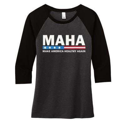 Maha Make America Healthy Again 2024 Us Election Gift Women's Tri-Blend 3/4-Sleeve Raglan Shirt