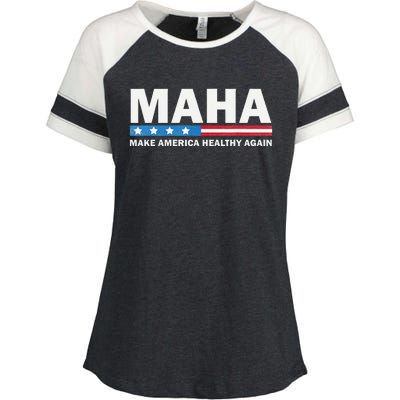 Maha Make America Healthy Again 2024 Us Election Gift Enza Ladies Jersey Colorblock Tee