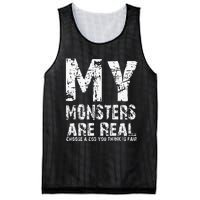 My Monsters Are Real Mesh Reversible Basketball Jersey Tank