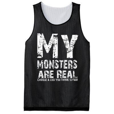 My Monsters Are Real Mesh Reversible Basketball Jersey Tank