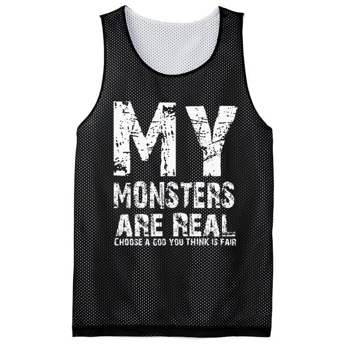 My Monsters Are Real Mesh Reversible Basketball Jersey Tank