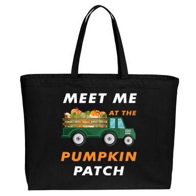 Meet Me At The Pumpkin Cool Patch Halloween Costume Gift Cotton Canvas Jumbo Tote