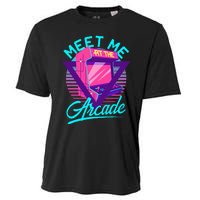 Meet Me At The Arcade Funny Gamer Vaporwave 80S Arcade Cooling Performance Crew T-Shirt