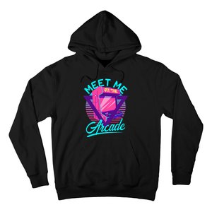 Meet Me At The Arcade Funny Gamer Vaporwave 80S Arcade Hoodie