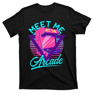 Meet Me At The Arcade Funny Gamer Vaporwave 80S Arcade T-Shirt