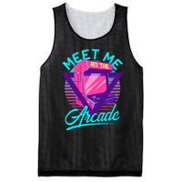 Meet Me At The Arcade Funny Gamer Vaporwave 80S Arcade Mesh Reversible Basketball Jersey Tank