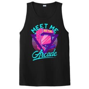 Meet Me At The Arcade Funny Gamer Vaporwave 80S Arcade PosiCharge Competitor Tank