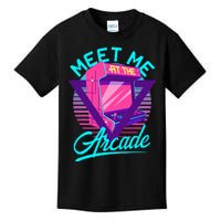 Meet Me At The Arcade Funny Gamer Vaporwave 80S Arcade Kids T-Shirt