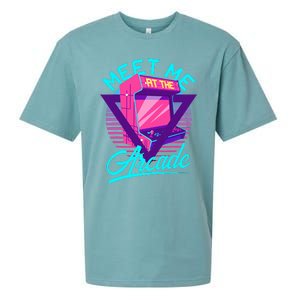 Meet Me At The Arcade Funny Gamer Vaporwave 80S Arcade Sueded Cloud Jersey T-Shirt