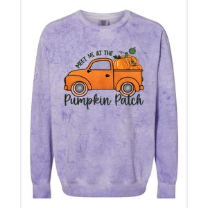 Meet Me At The Pumpkin Halloween Patch Cool Gift Colorblast Crewneck Sweatshirt